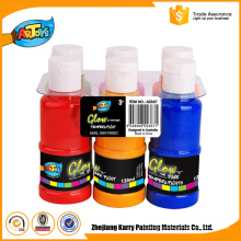 Vente chaude Glow Dark Tempera 6 Couleurs ensemble art peintures artiste peinture acrylique